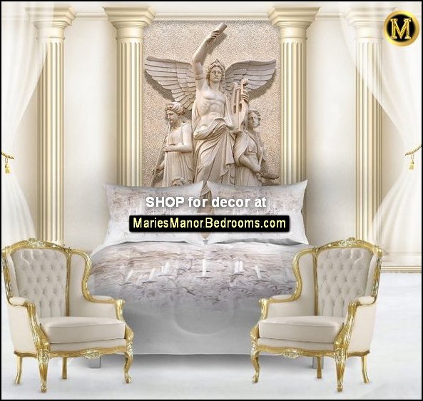 angel bedroom decor Roman Column Sculpture wallpaper mural angel bedroom ideas heavenly angels ethereal bedroom ideas greek mythology