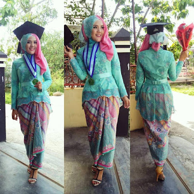 Kebaya wisuda brokat