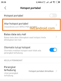 Mengubah sandi hotspot portabel Xiaomi