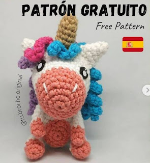 PATRON GRATIS UNICORNIO AMIGURUMI 49752 🦄