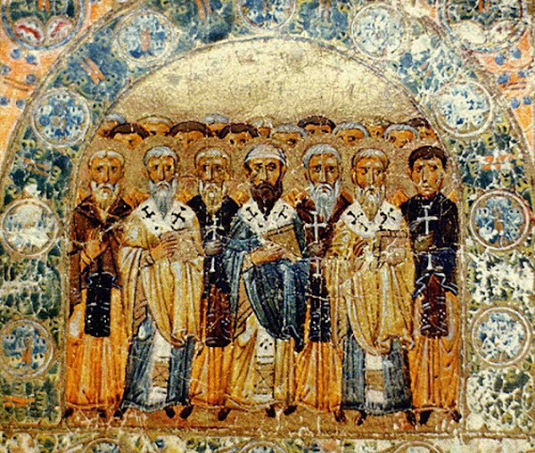 Imagen 173B | Los Padres de la Iglesia, una miniatura de la Rus de Kiev del siglo XI de la Miscelánea de Svyatoslav | Dominio público / anónimo