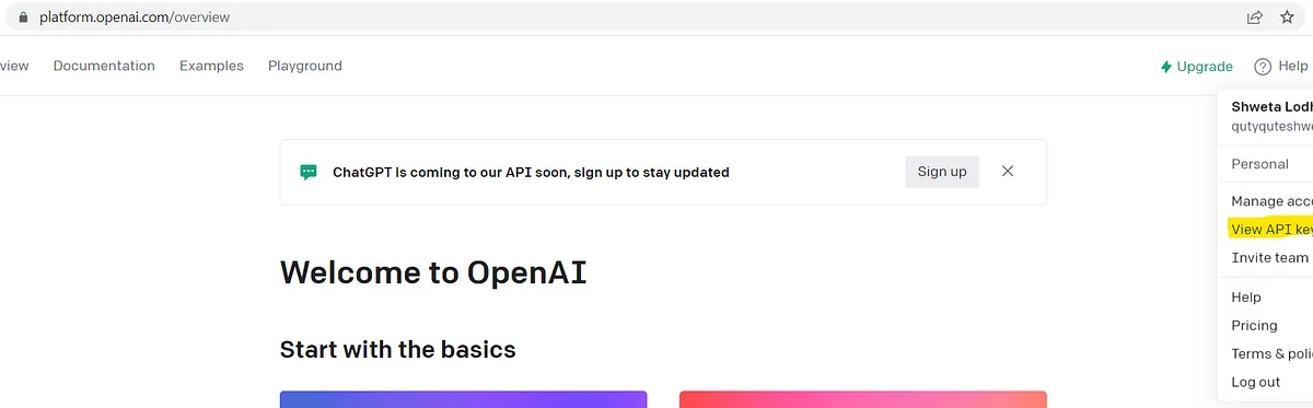 How to get openai api key. Chatgpt OPENAI.