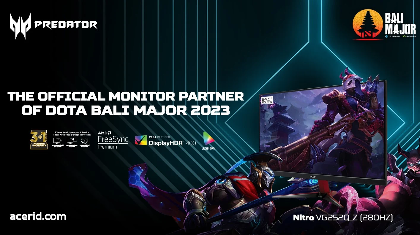 Acer Hadirkan 130 Monitor NITRO VG252Q_Z untuk Ajang eSports Bali Major 2023