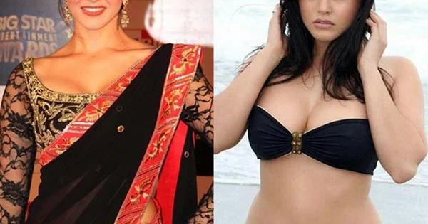 indian actress saree vs bikini sunny leone