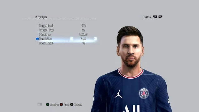 Lionel Messi Face 2022 For PES 2013