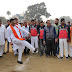खिलाड़ियों के उत्साहवर्धन के लिए कृषि मंत्री कमल पटेल ने खेली फुटबाल