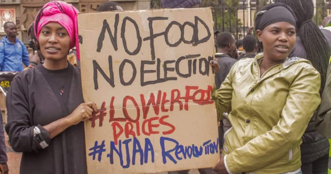 "No Food, No Election" - Kenyan Youths Protest  High Cost of Living (Photos)