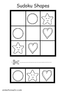 Sudoku for kids - cut and glue