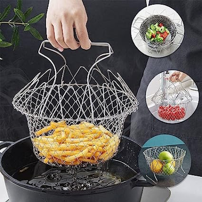 Naitik Creation Foldable Strainer Kitchen Tool Basket