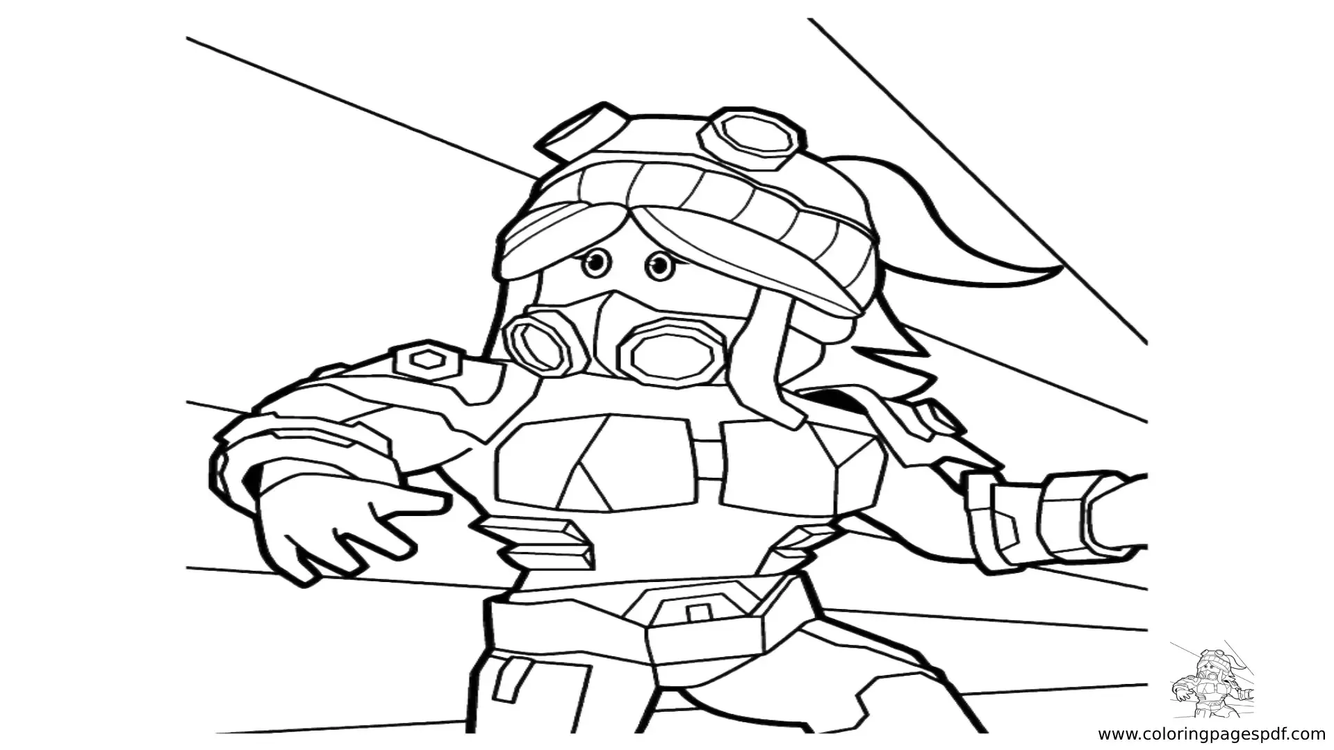 Coloring Pages Of A Roblox Female Soldier