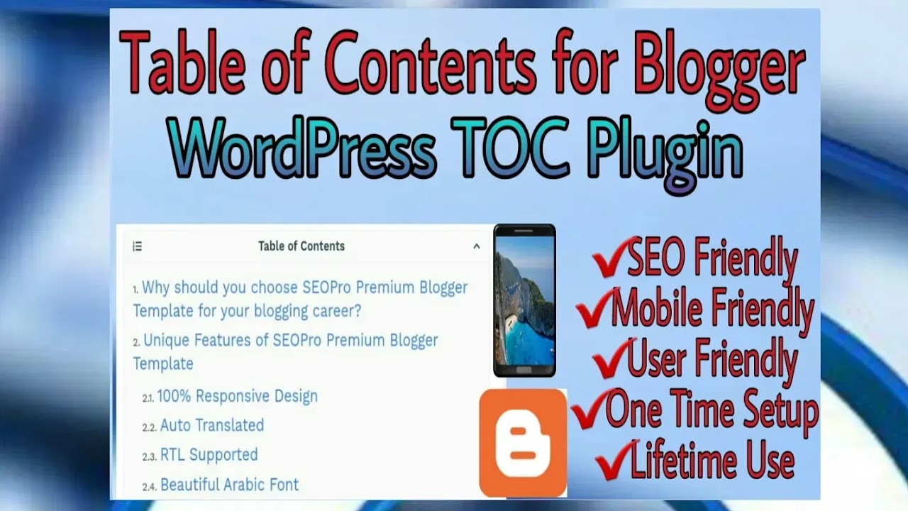 How To Add Table Of Contents In Blogger Post | Latest Method