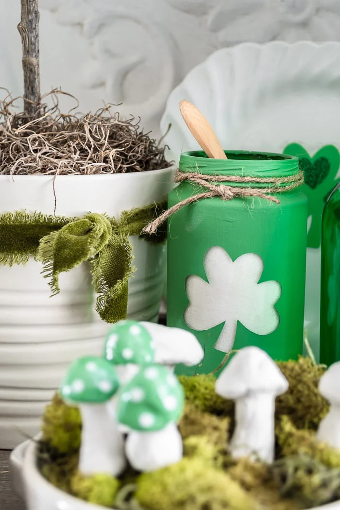 green shamrock jar