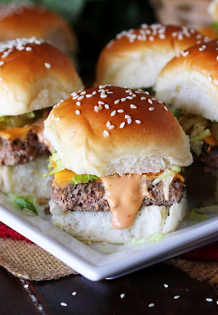 Big Mac Slider Topped with Special Sauce Image