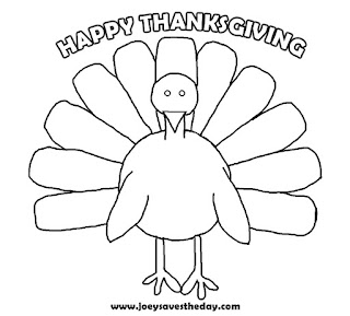 Thanksgiving turkey Coloring Sheet