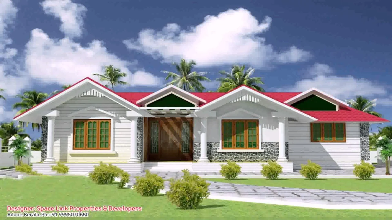 Kerala Style 4 Bedroom House Plans Single Floor - YouTube