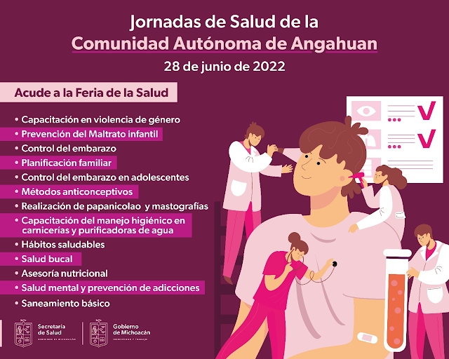 SSM realizará feria de la salud en  Angahuan  