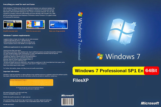 Windows 7 Professional SP1 En (64Bit) ISO Download