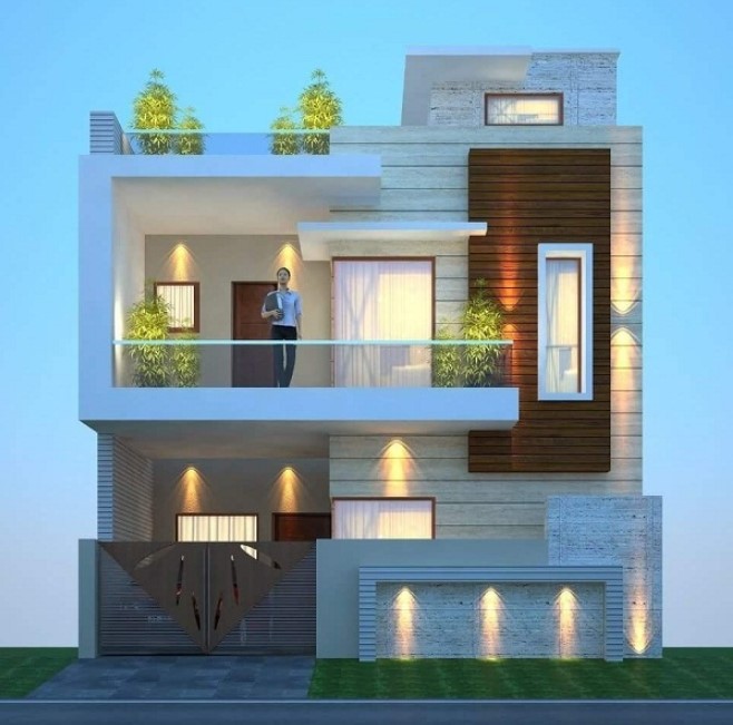 2nd floor house front elevation designs for double floor