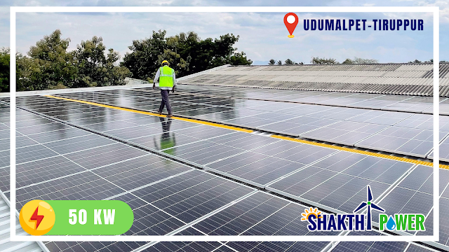 50 Kw Solar Rooftop Power Plant Installation in Udumalpet