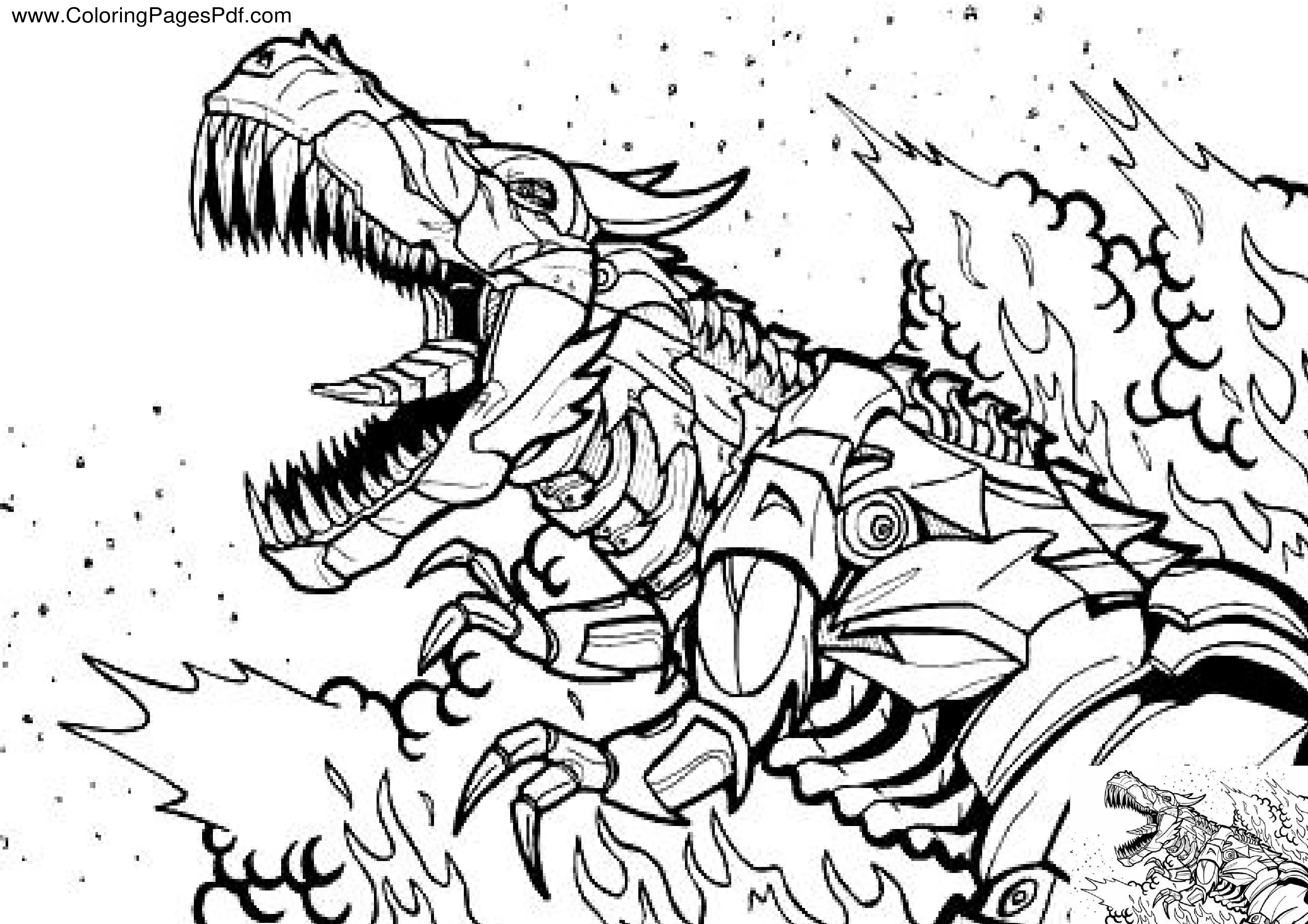Transformers coloring pages grimlock