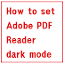 How to set Adobe PDF Reader dark mode