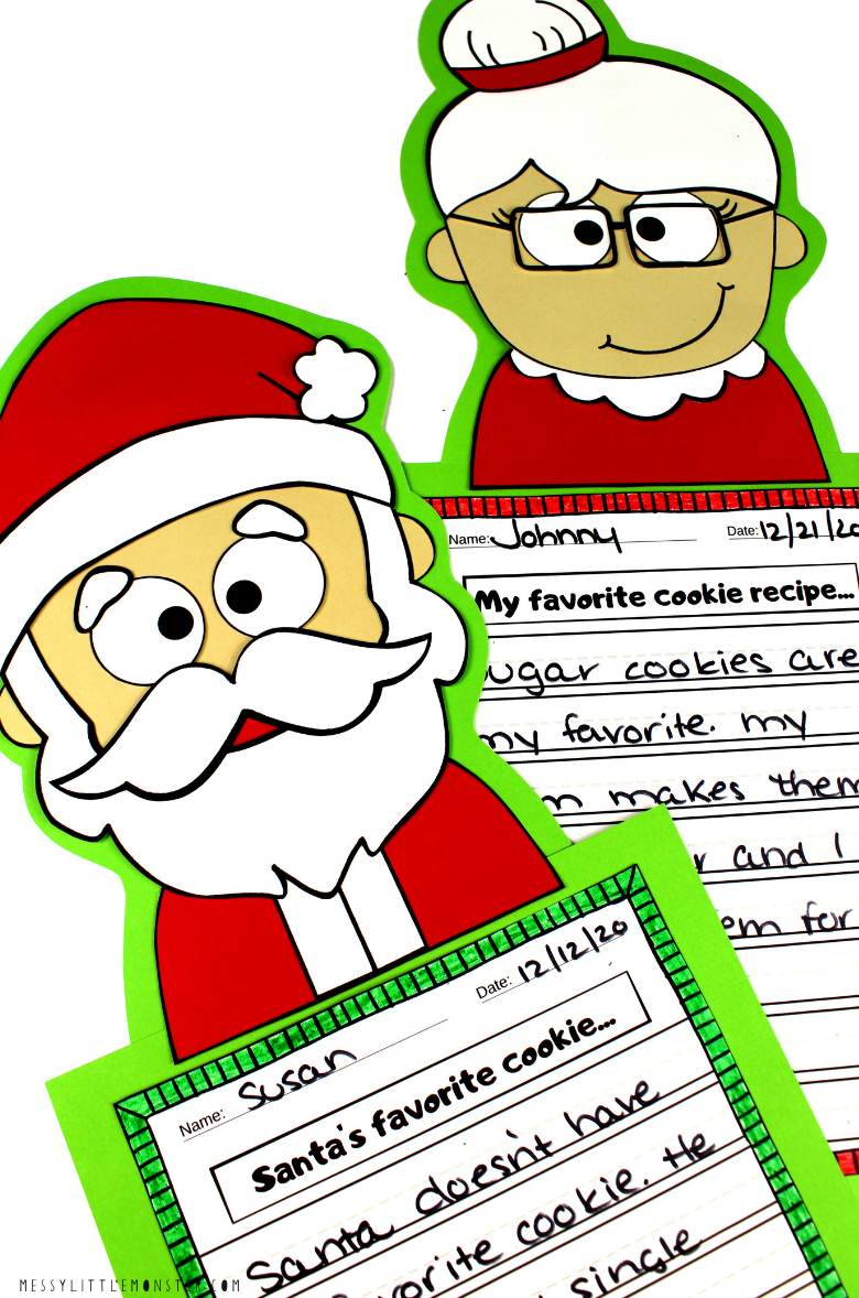 Santa's favourite cookie writing activity