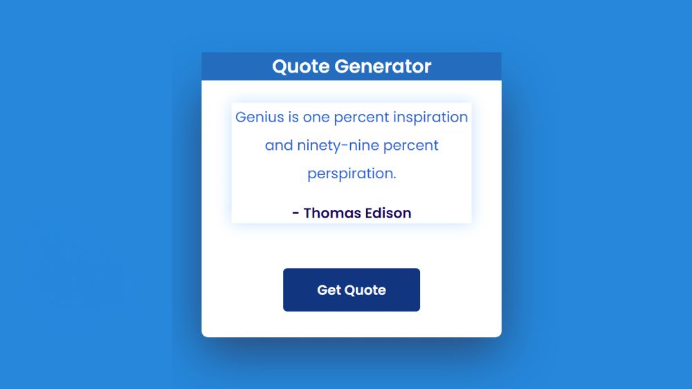 Random Quote Generator JavaScript