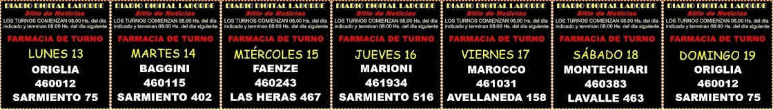 FARMACIAS DE TURNO