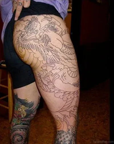 Gorgeous Dragon Tattoos For Thigh