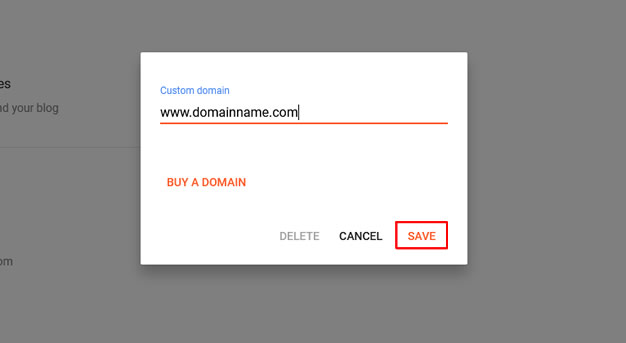 add custom domain in blogger 2