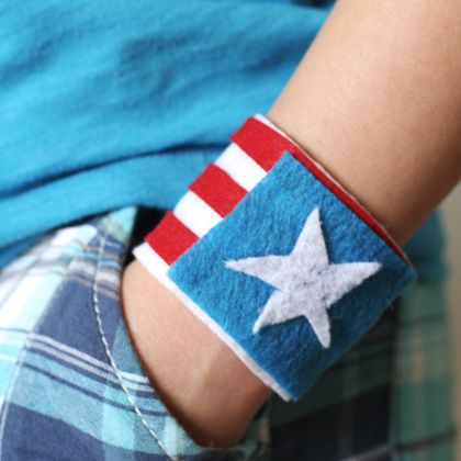 Red, White and Blue Fashion Cuffs