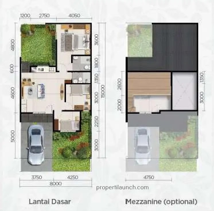 Denah Rumah Gardenia Paramount Petals Tipe L8