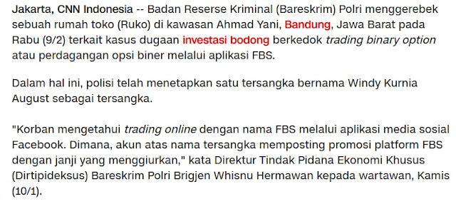Berita penangkapan petinggi FBS Indonesia