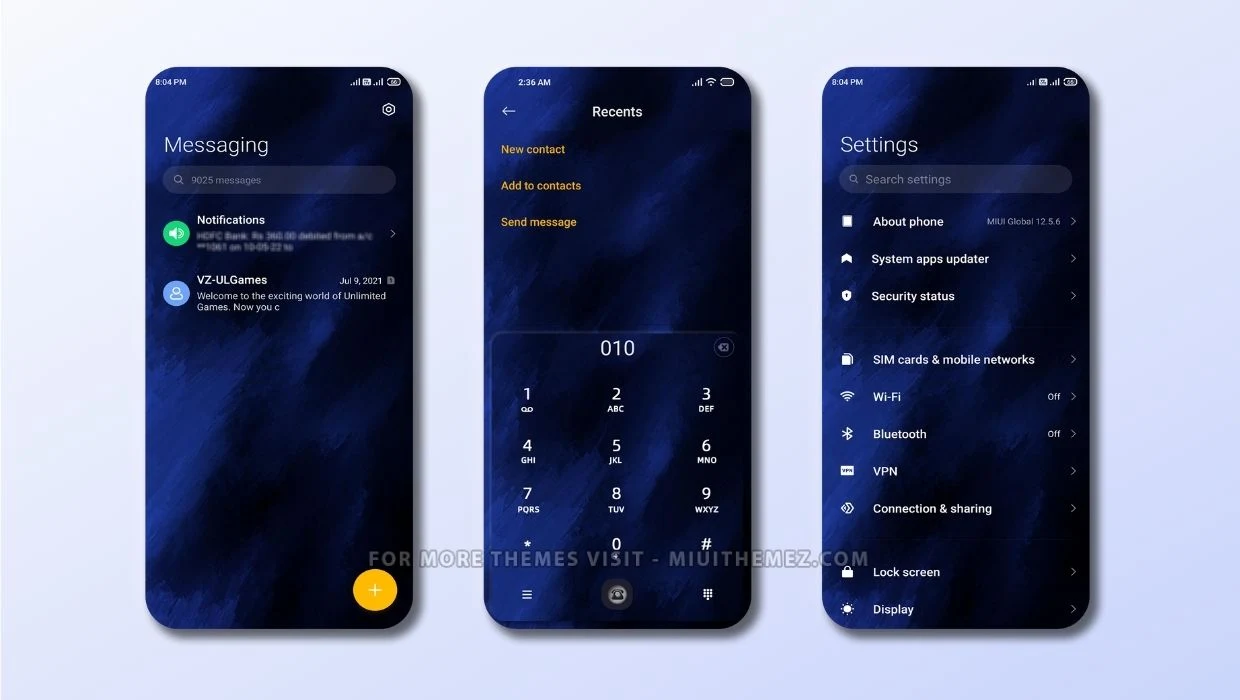 Blue Abstract MIUI Theme