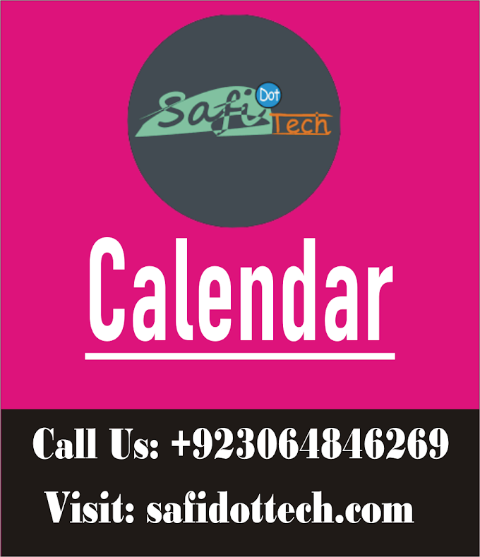 Calendar  - SAFI Dot Tech