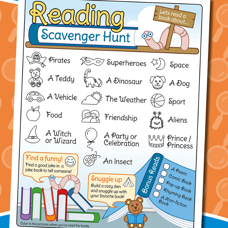reading scavenger hunts for kids