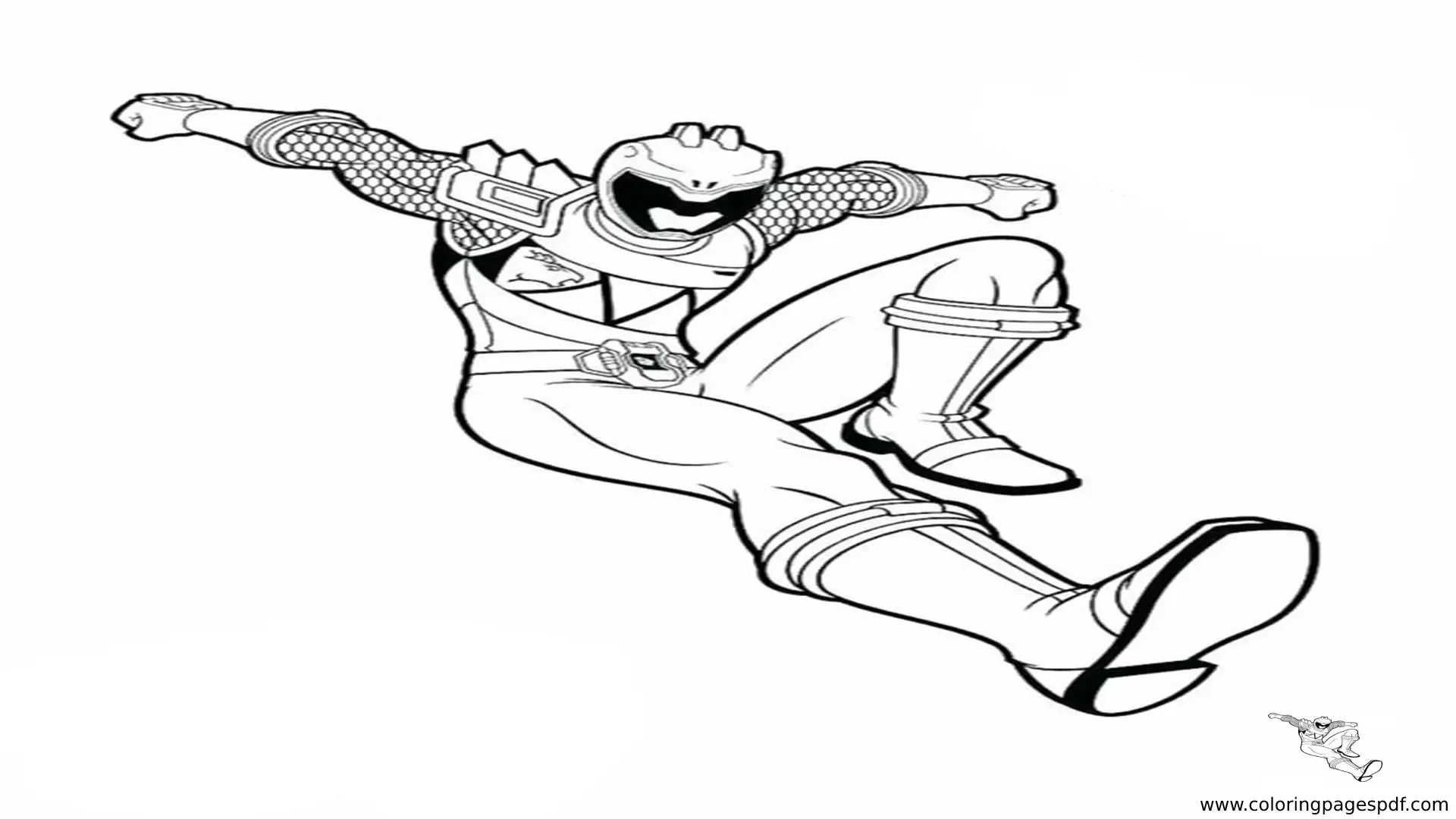 Blue Power Ranger Coloring Pages