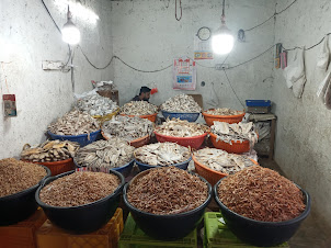 Salted dry fish in Ernakulam Market.