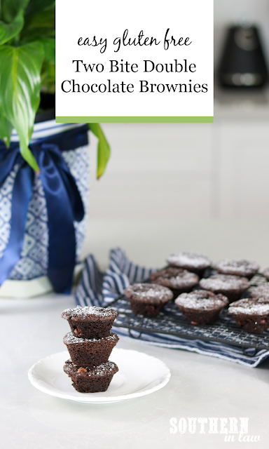 Easy Two Bite Gluten Free Brownies Recipe - Double Chocolate Brownie Bites Recipe