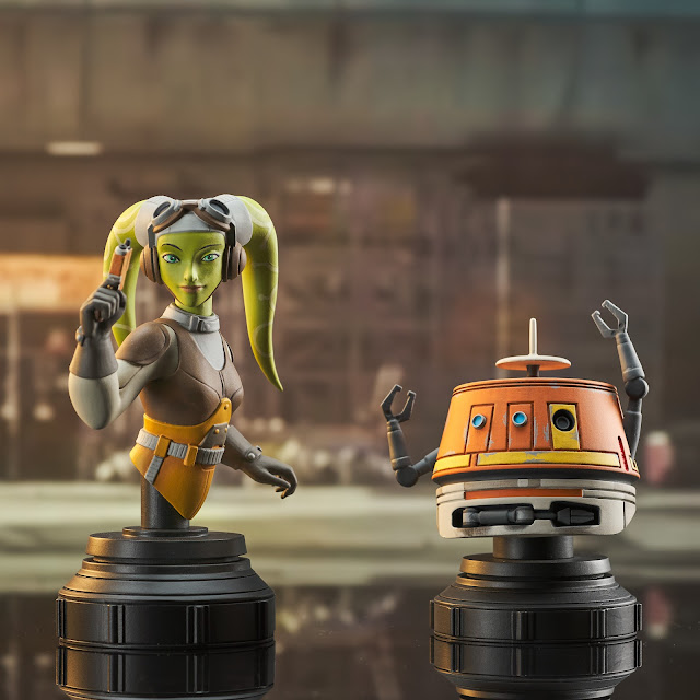 Gentle Giant Star Wars Rebels Hera and Chopper  Mini-Bust Set 01