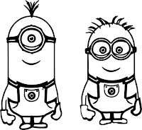 The minions coloring page