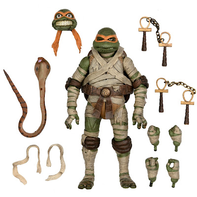 Universal Monsters x Teenage Mutant Ninja Turtles The Mummy Michelangelo Ultimate Action Figure by NECA