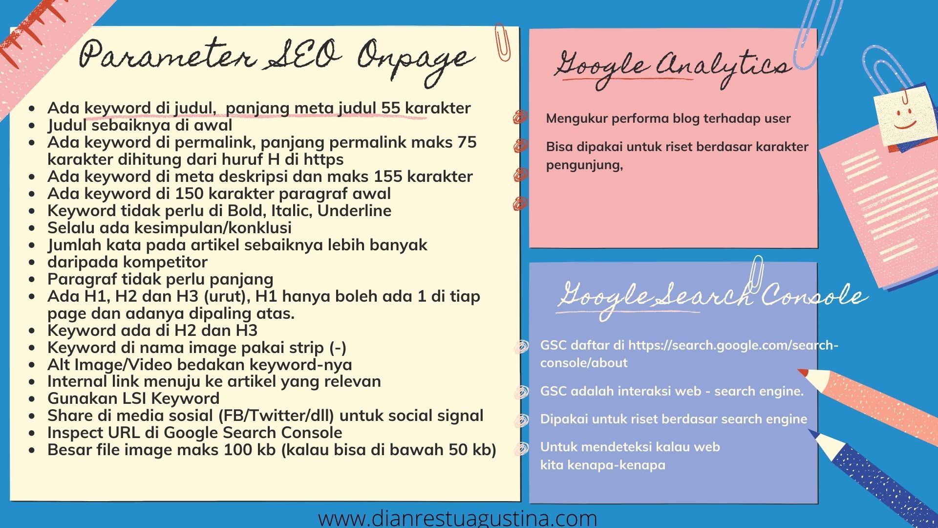 Parameter SEO Onpage Materi di Kelas gratis BRT Network