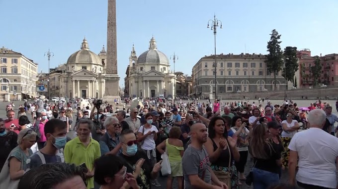 No Pass, tafferugli e tensioni con polizia a sit-in Roma