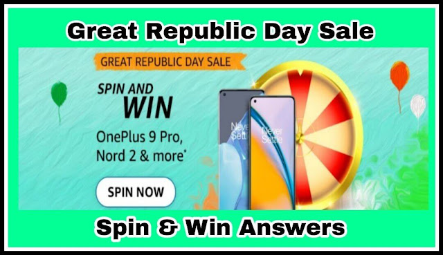 Great Republic Day Sale Spin And Win Quiz Answers : एक सवाल का जवाब दे और जीते OnePlus 9 Pro, OnePlus Nord 2 & More