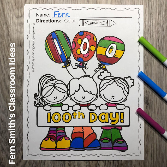Click Here to Grab These 100th Day Coloring Book Pages for YOUR Classroom TODAY!