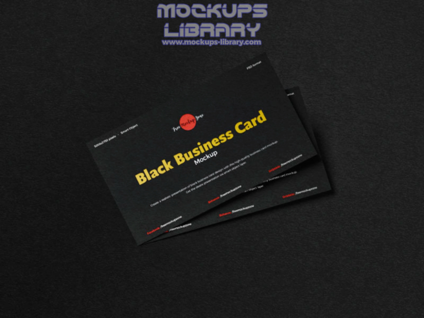 Black Business Card Mockups