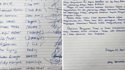 Viral Bikin Heboh, OPD Buat Surat Pernyataan Sikap Desak Sekda Cianjur Mundur