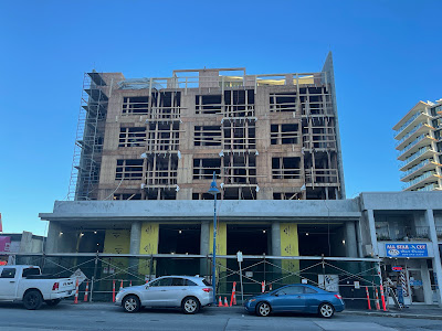 Mixed-use development in White Rock under construction 