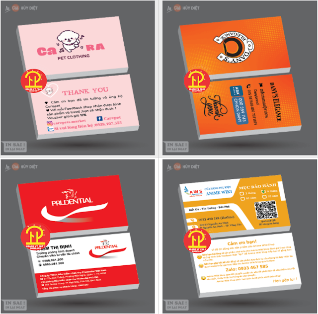 giá in Name card, Card visit, Danh thiếp Bến Cát Bình Dương